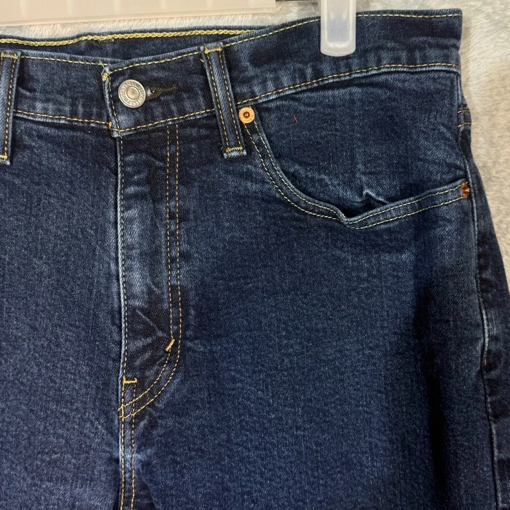 Levi's 514 Men's Jeans 34x34 Blue Denim Straight Fit Mid Rise